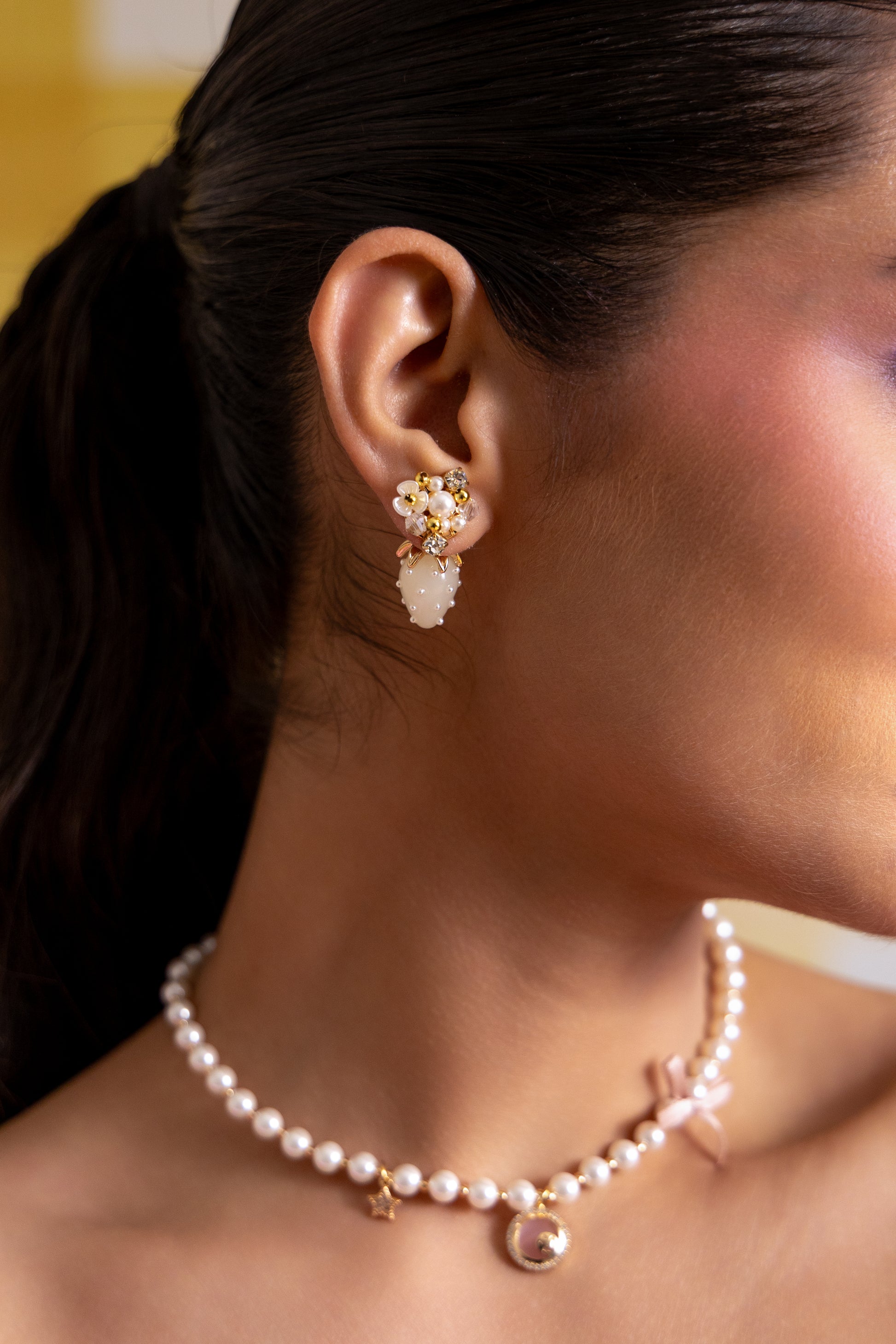 Pearl Strawberry Studs
