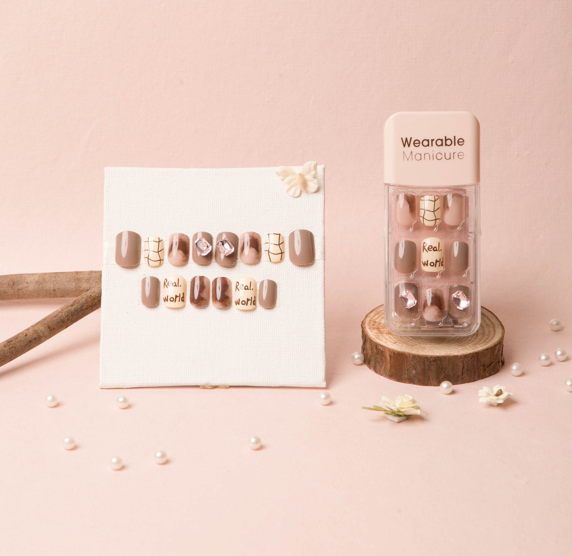 Mocha Drip Press-On Nails