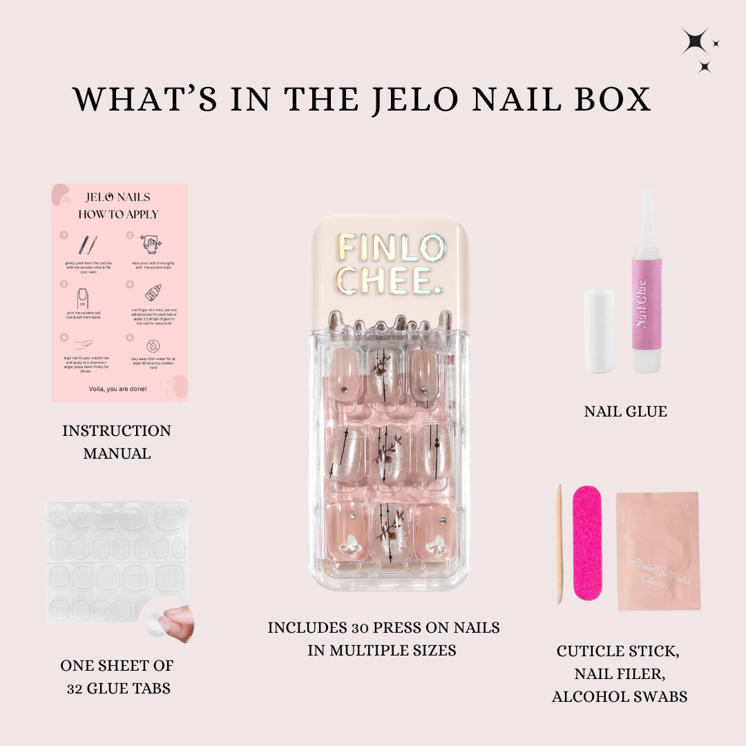 Silver Bloom Duo Press-On Nails