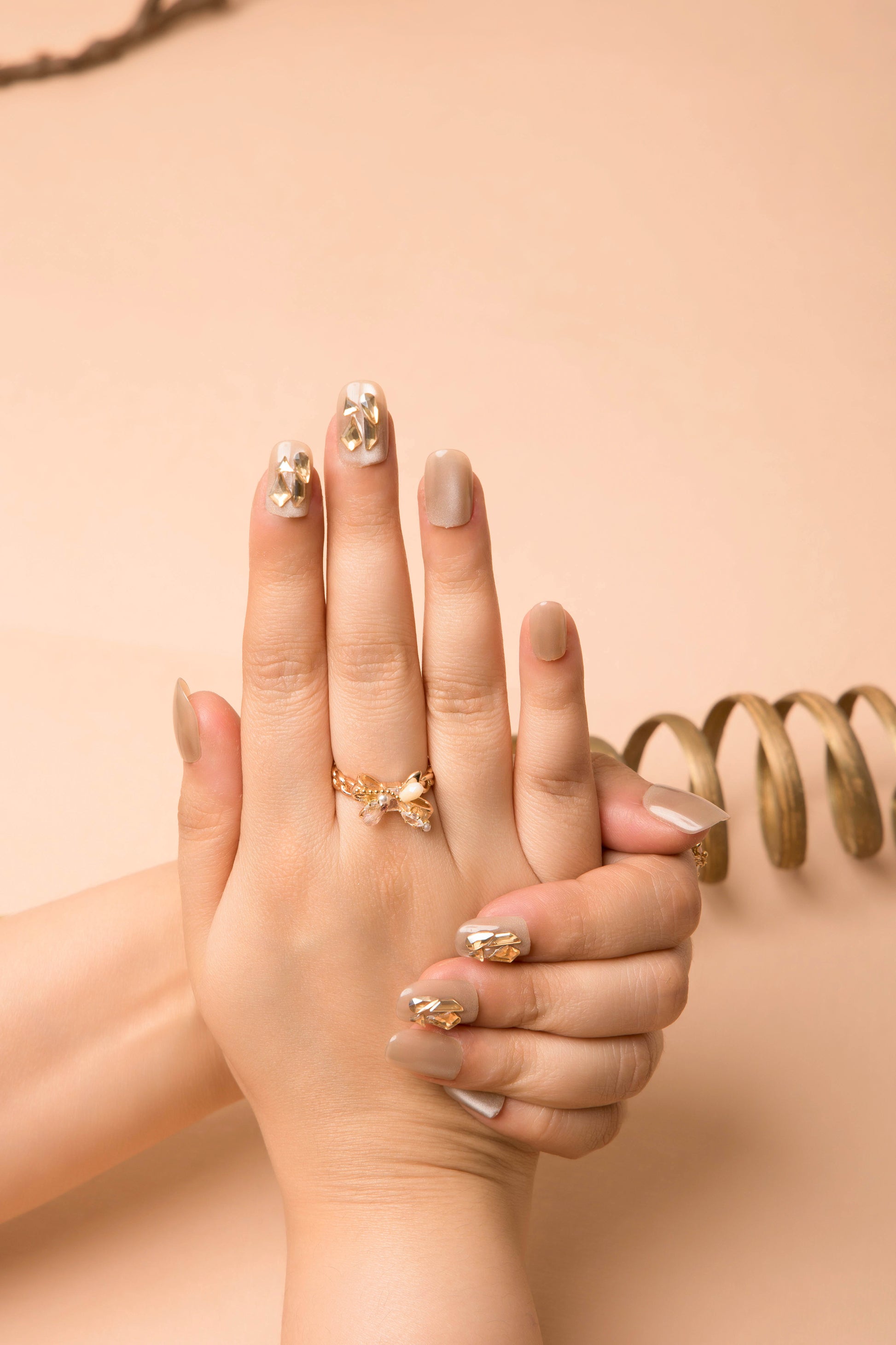 Champagne Gold Soft Gel Press-On Nails
