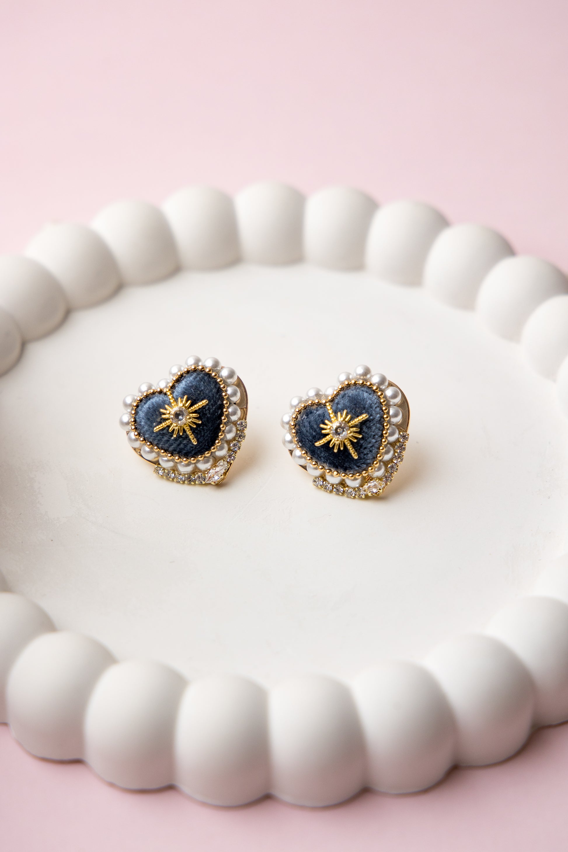 Midnight Heart Earrings