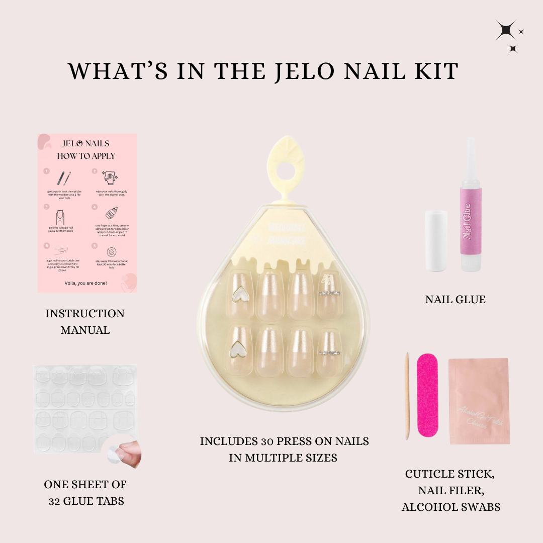 Golden French Stardust Soft Gel Press On Nails