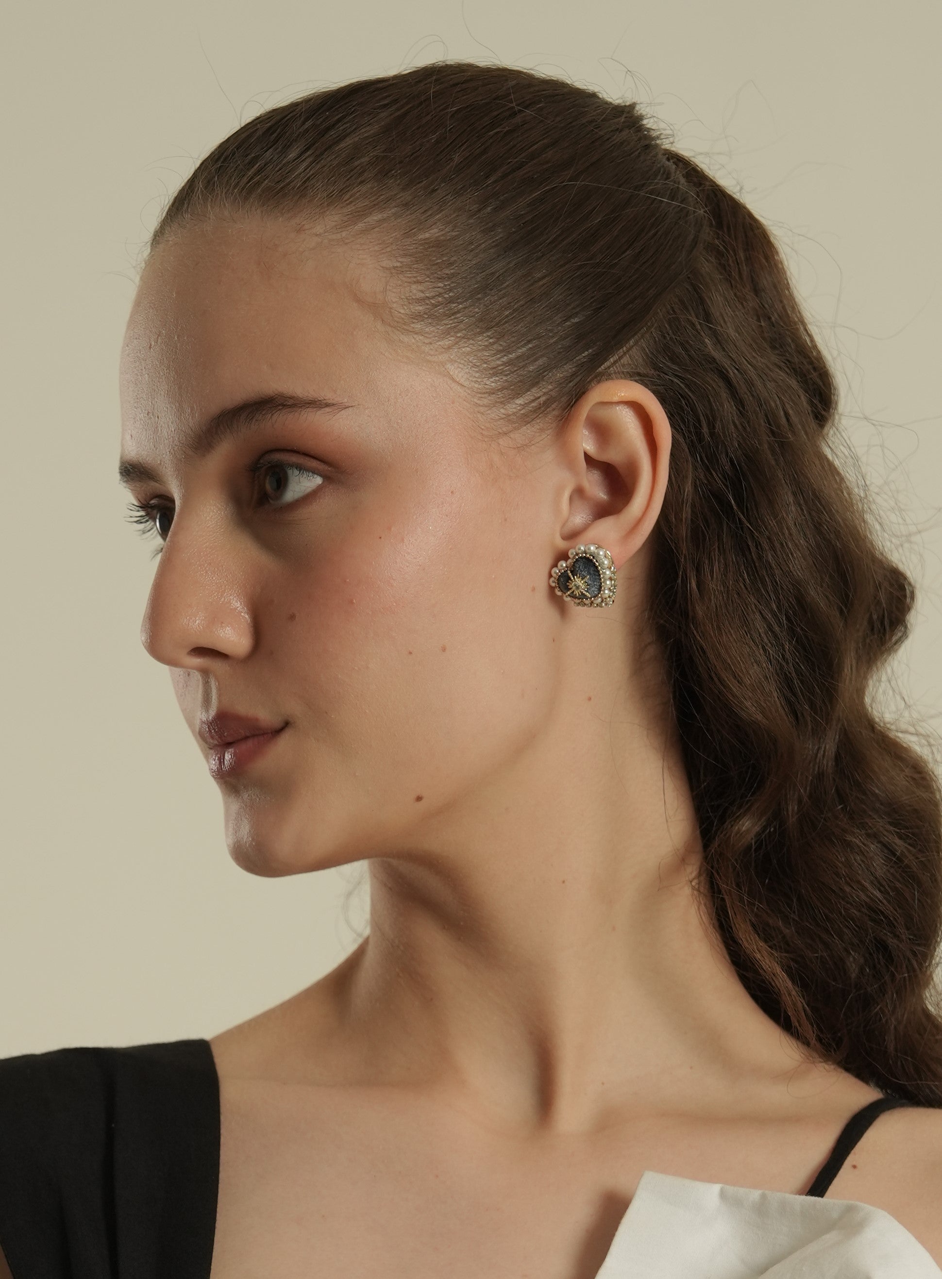 Midnight Heart Earrings
