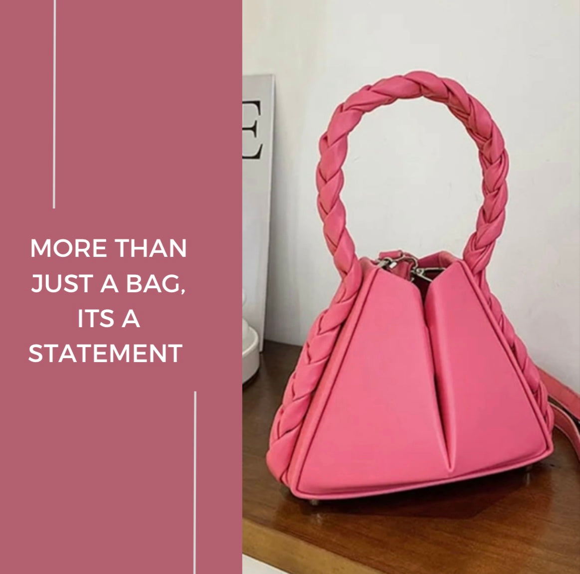 Elevate your style with our trendy collection of bags, featuring woven textures, bold details, and versatile straps. Perfect for adding charm and function to any look.