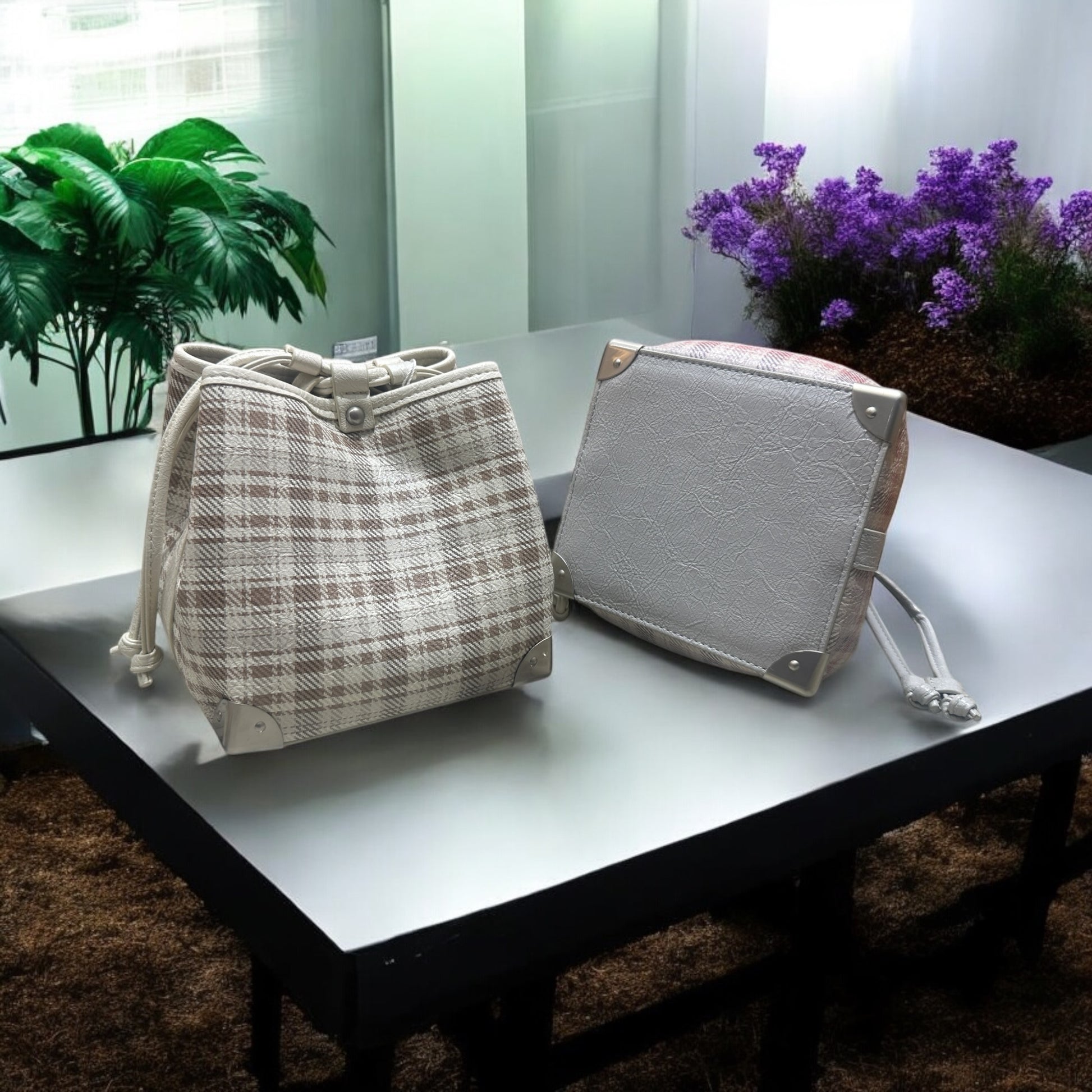 Plaid Perfection – Bucket BAG