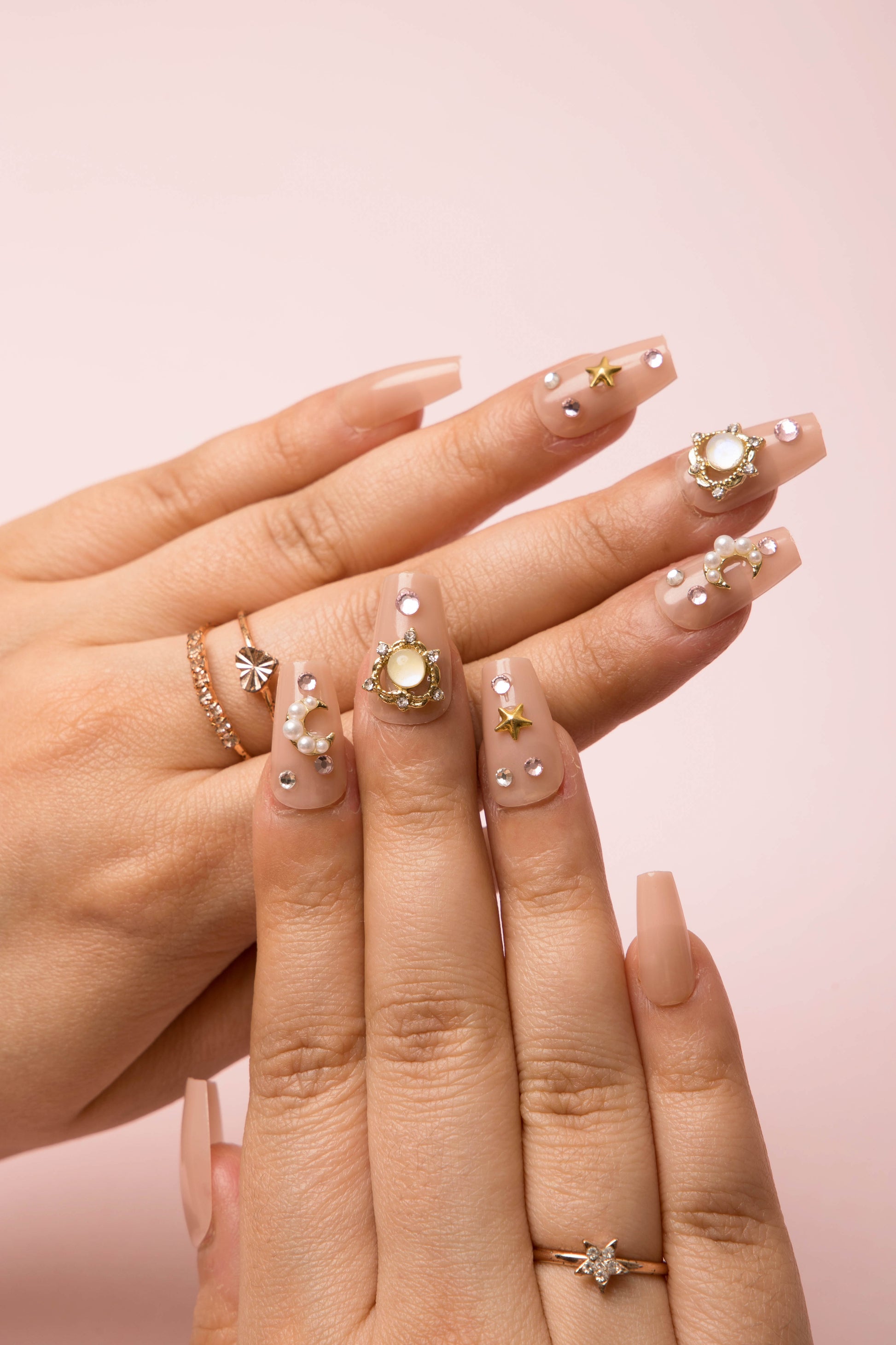 Nude Celestial Dreams Soft Gel Press-On Nails