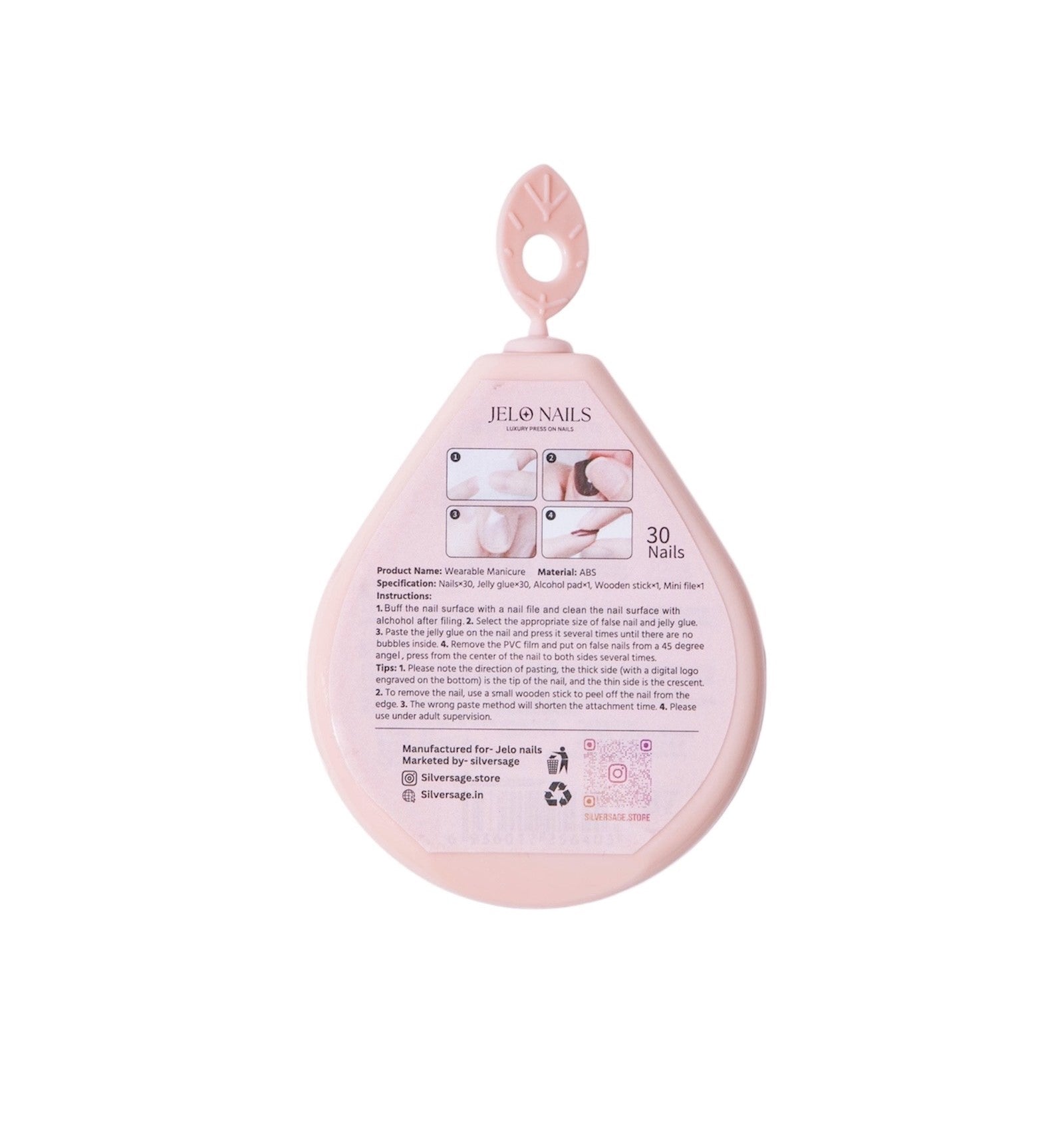Peach Check Soft Gel Press On Nails