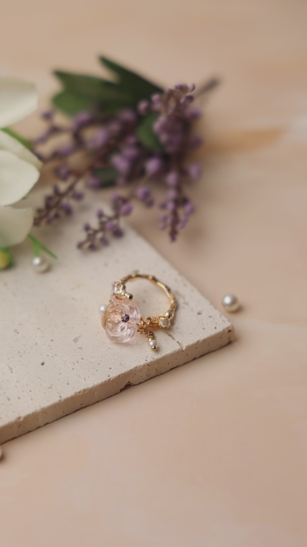 Flower Drop Ring