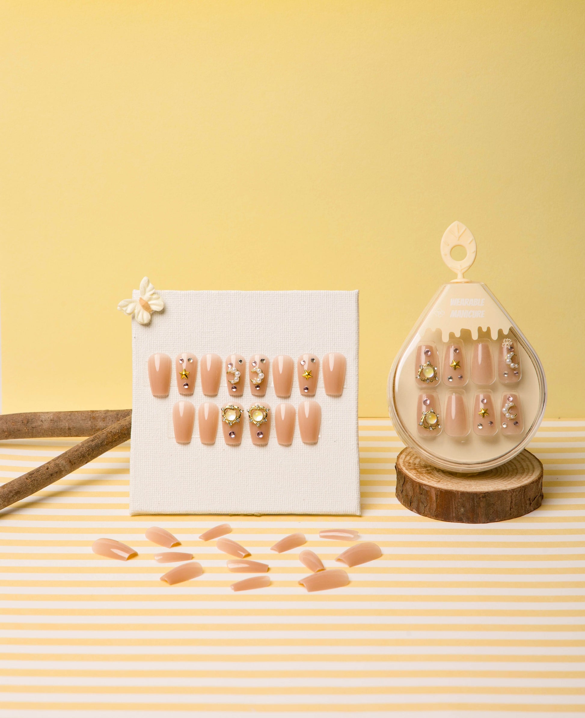 Nude Celestial Dreams Soft Gel Press-On Nails