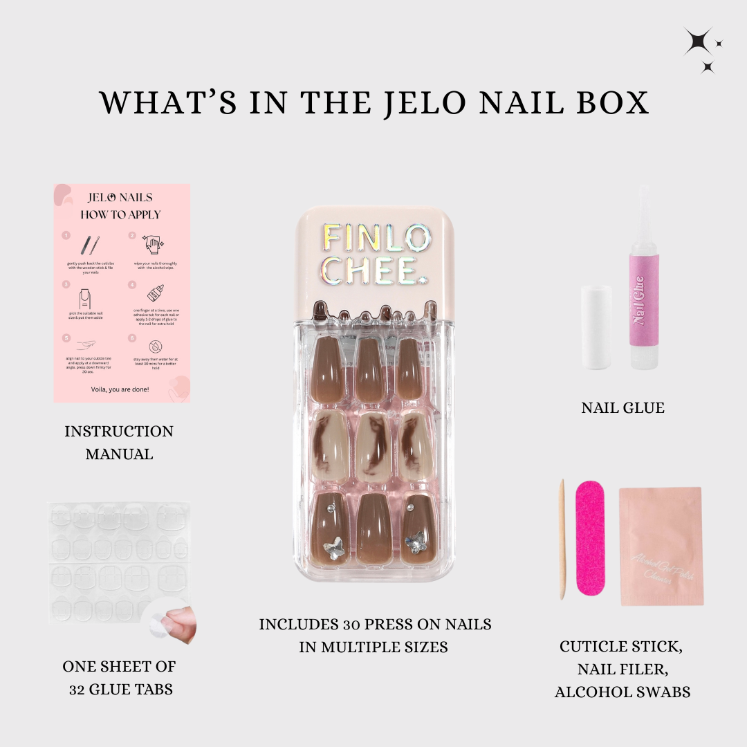 Espresso Swirl Press-On Nails
