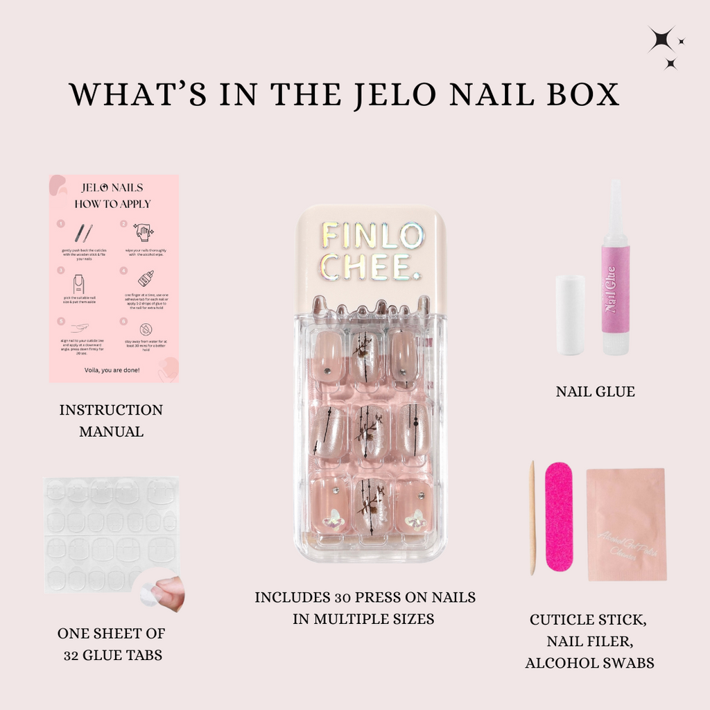 Silver Bloom Duo Press-On Nails