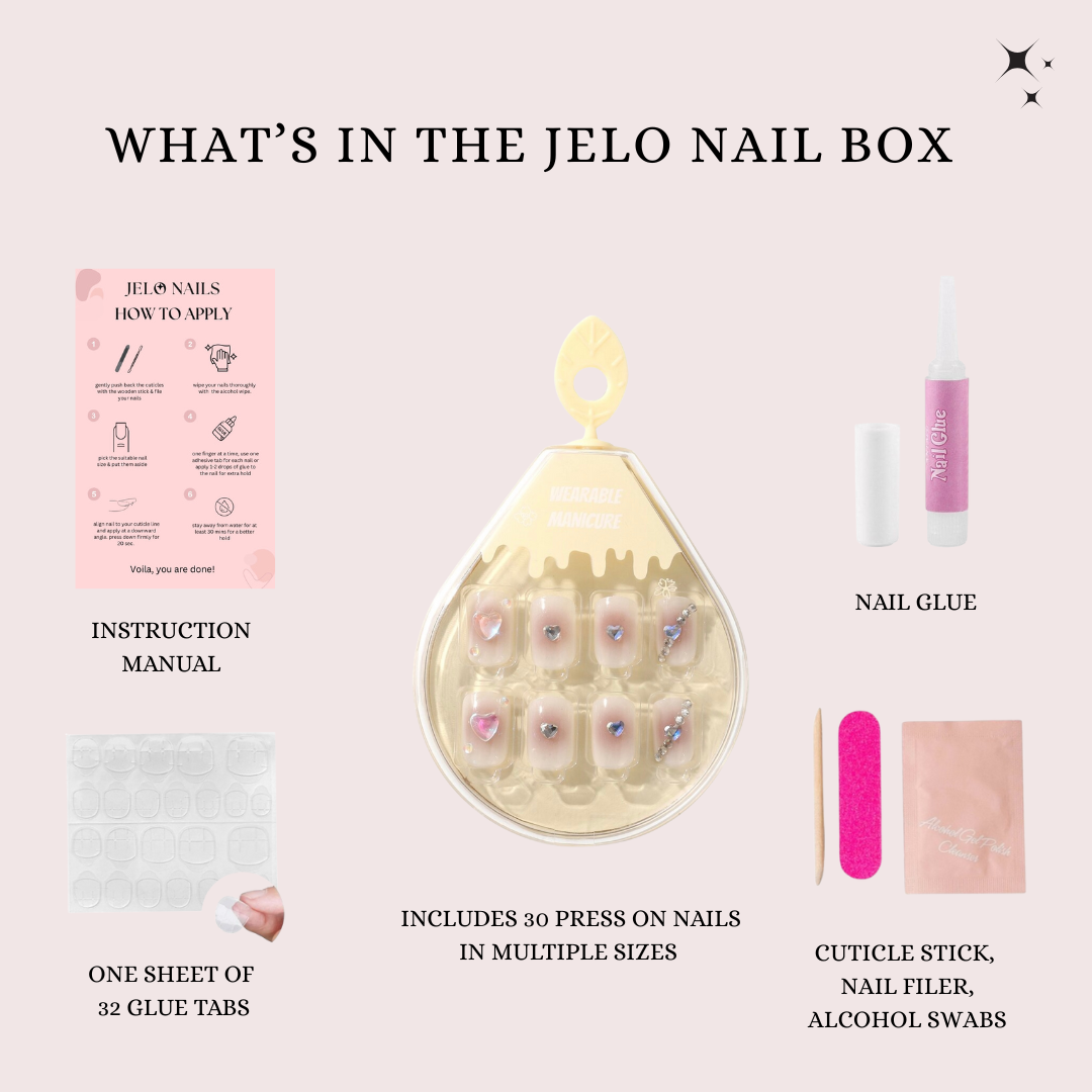 Nude Elegance Heart Soft Gel Press-On Nails