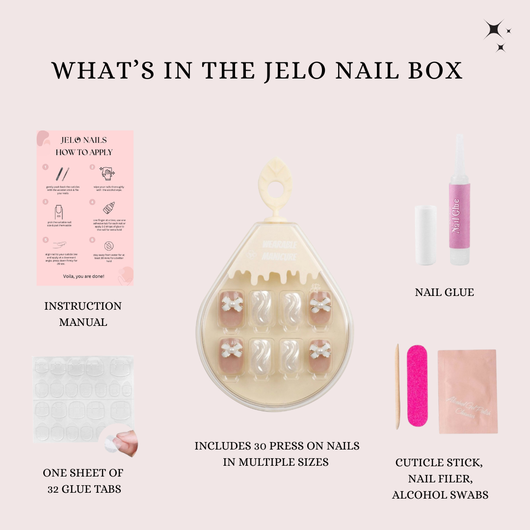 Pearl Bow Press-On Nails