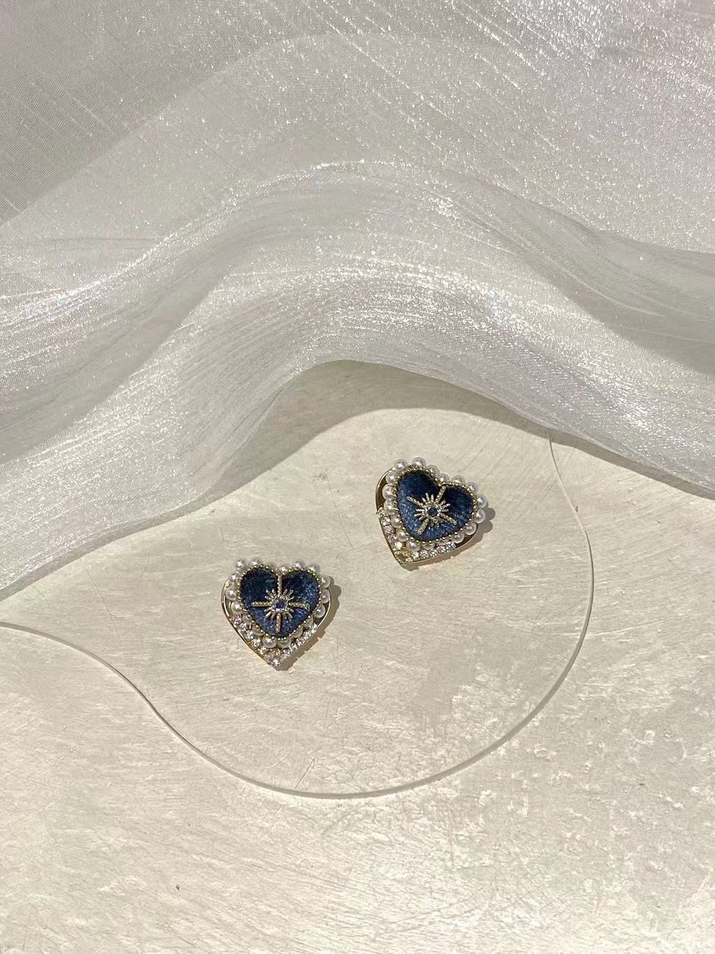 Midnight Heart Earrings