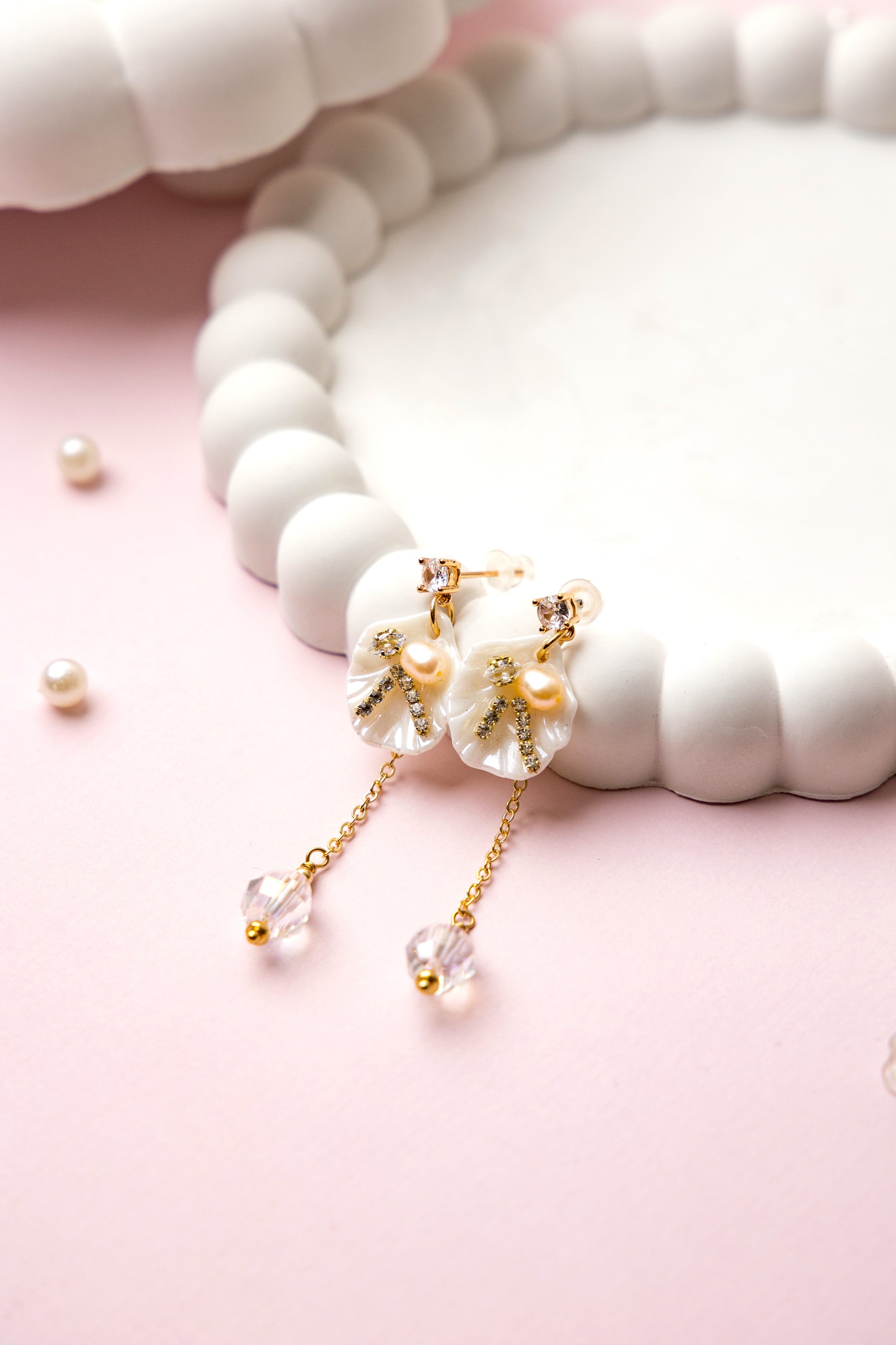 Ocean Pearl Drop Earring