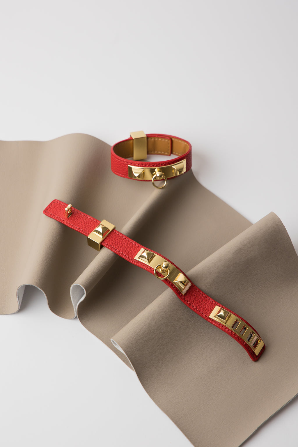 Pyramid Wrap – Vegan Leather Bracelet