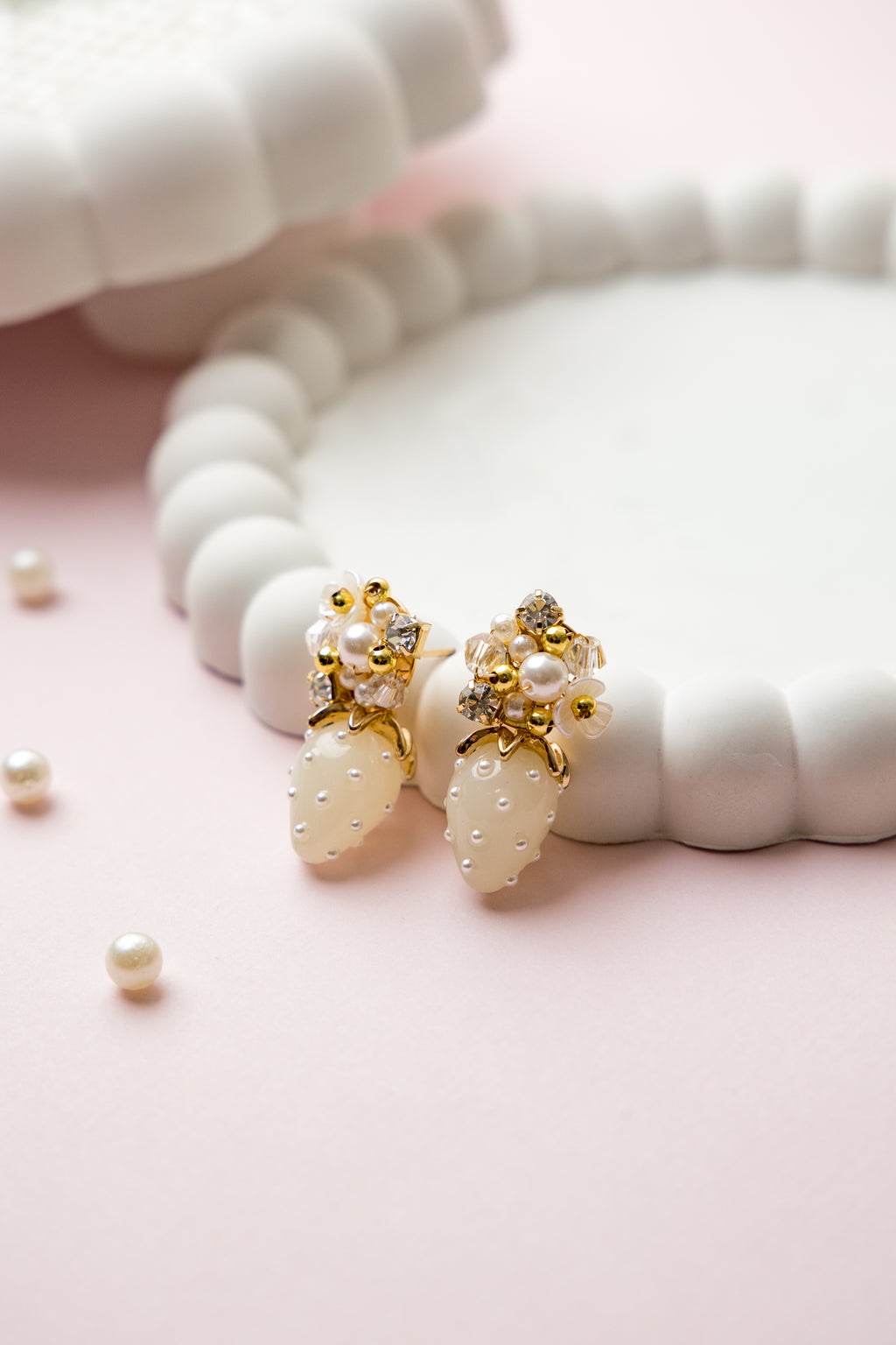 Pearl Strawberry Studs