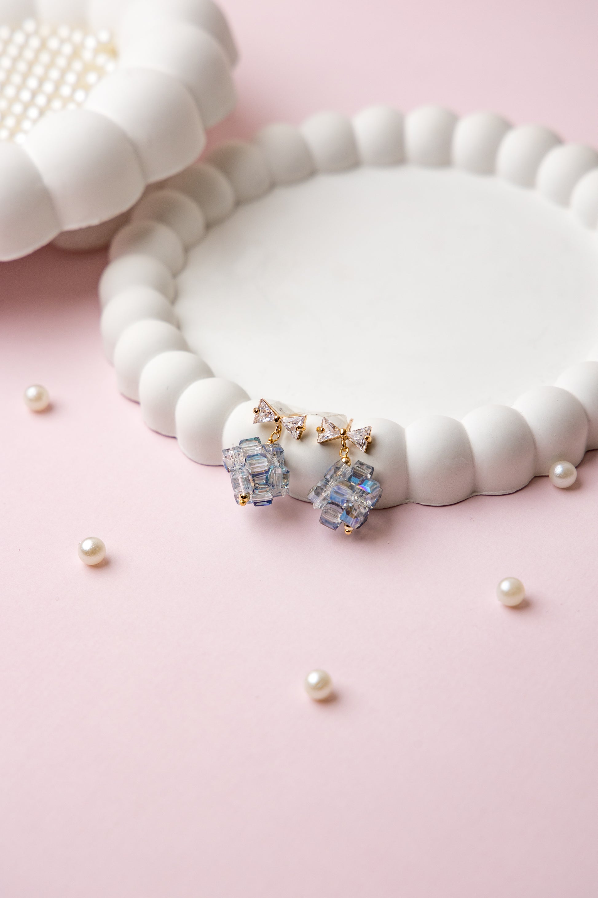Frosted Bows Earrings